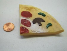 Pretend Play Kitchen Food Pepperoni Pizza Pie Slice Veggies Realistic Prop 8