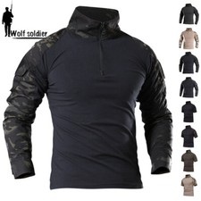 Herren Tactical T-Shirt Army Military Airsoft Combat Shirt Camo Freizeit Shirts*