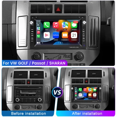 JUNSUN Car Radio Stereo Apple Carplay For VW Passat B5 Golf 4 Polo Android GPS SAT WIFI