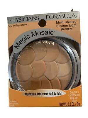 PHYSICIANS FORMULA MAGIC MOSAIC CUSTOM LIGHT BRONZER # 2459 WARM BEIGE