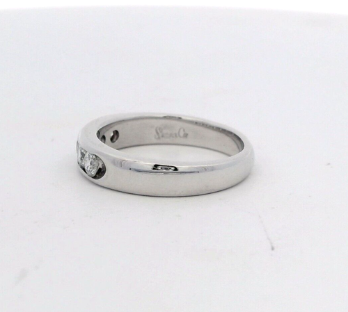 NEW 14k White Gold 0.50ct Round Diamond Anniversary Wedding Band Ring sz 5.75 - Picture 3 of 10