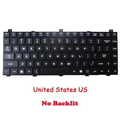No Backlit Keyboard For Getac B300 S400 Rugged Notebooks English Black Frame New