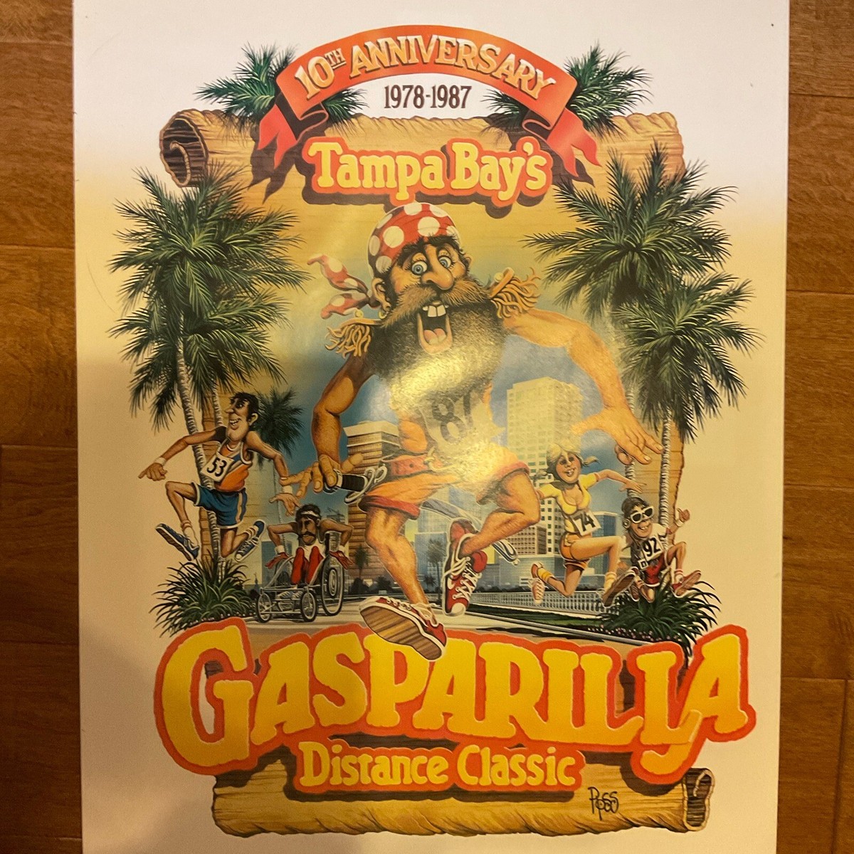 VINTAGE 1987 POSTER MARATHON GASPARILLA DISTANCE CLASSIC ROSS