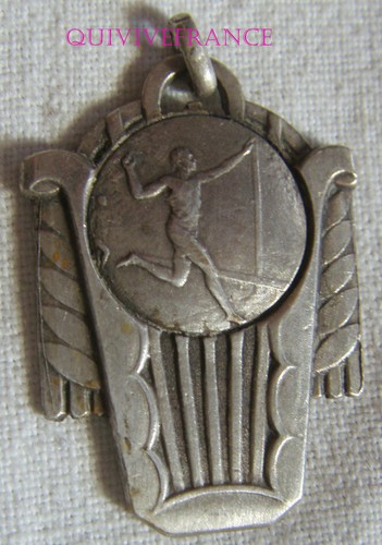Médaille Art Deco course à pieds
