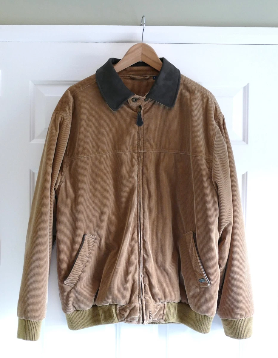 DEBENHAMS MAIN Men s Bomber Jacket In Light Brown Corduroy Padded