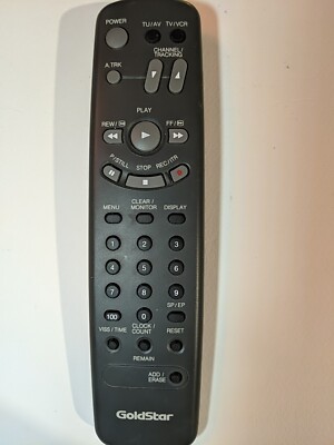 Gold Star TU / AV  TV / VCR Remote Control | Works For Gvr-e235
