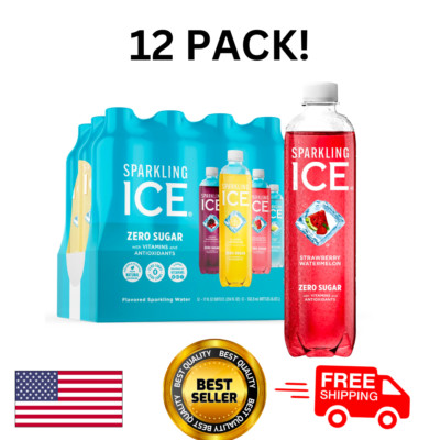 Sparkling Ice Blue Variety Pack, Flavored Sparkling Water 17 fl oz, 12 count