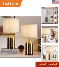 2 Pack Touch Control Table Lamps with USB Charging - Ideal for Modern Homes