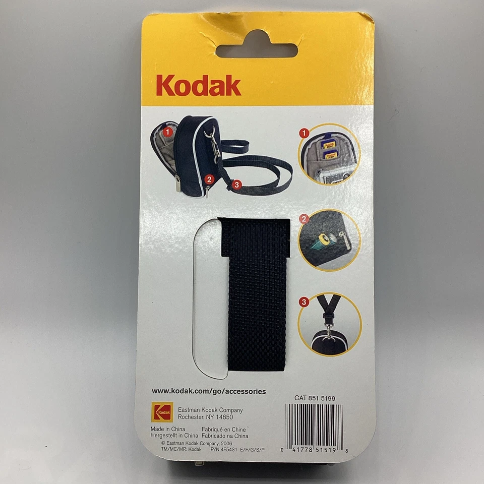 KODAK Mini Graphite Black Camera Bag Crossbody Strap 3.5” X 5.5” P/N 4F5431 - Image 2 of 4