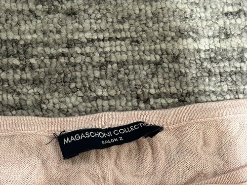 MAGASCHONI 100% Silk Women's Small Shirt Long Sleeve Peach Double Sided Ladies - Picture 4 of 12