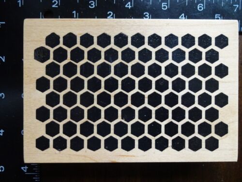 new HONEYCOMB Background Bumble Bee Rubber Stamp by DARCIES - Picture 1 of 2