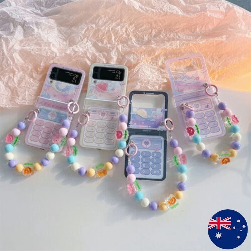 Samsung Z Flip 6 5 4 Foldable Cute Cartoon Chain Pattern Phone Case