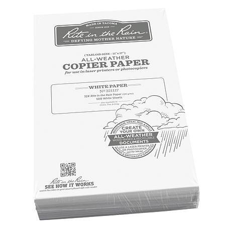 RITE IN THE RAIN 321117 Waterproof Laser Paper,32lb,PK500 60RP89 - Imagen 2 de 2
