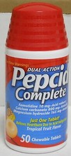 Pepcid Complete Acid Reducer ChewableTablets Tropical Fruit Flavor 50 Count