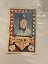 1983 Perma-Graphics Baseball ALL STAR  Credit Card GEORGE BRETT NM-MT!