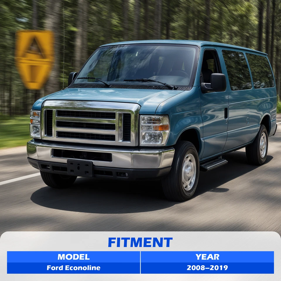 Chrome Front Bumper Face Bar For 2008-2019 Ford Econoline E150 E250 E350 E450 — 第 4/4 张图片