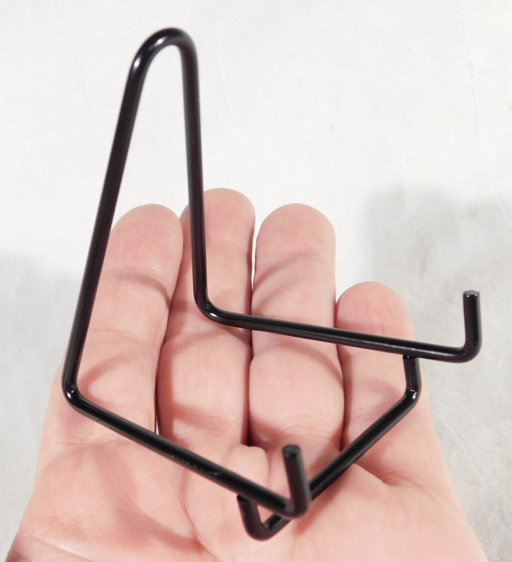 Small Black Metal Easel Stand for Compact Displays