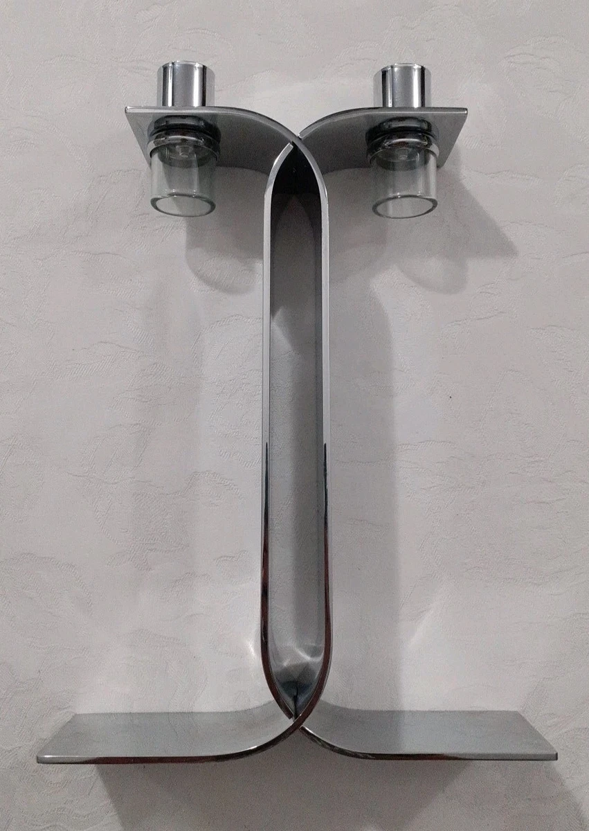 SHOWIN 9 Portacandele Conici In Argento – Lega Di Alluminio, Altezze Variabili 16/19/22 Cm, Antiscivolo