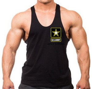 Back Tank Top USA Military Muscle 
