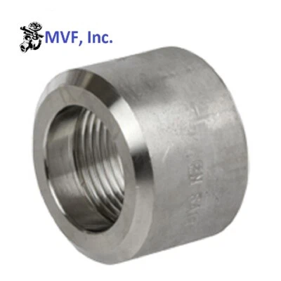 MVF, INC. 3/8" 3000# NPT Half Coupling 304 Stainless Pipe Fitting Weld Bung SS090321304