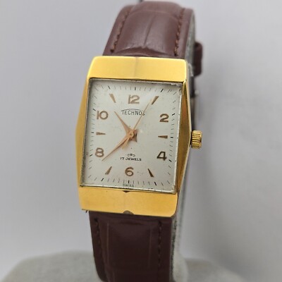 Vintage TECHNOS men's manual wind watch ETA 2390 17Jewels swiss