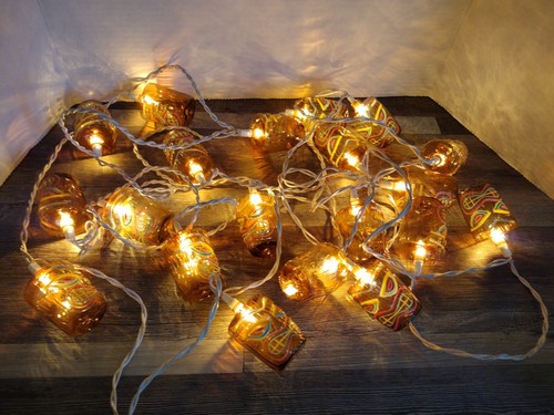 2 Strands Of TIKI LIGHTS Indoor & Outdoor String 11 Ft, 10 Lights Each By Amscan - Picture 5 of 5