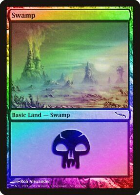 Swamp 297 FOIL Mirrodin NM-M Basic Land MAGIC THE GATHERING MTG CARD ABUGames
