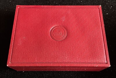 VINTAGE RED ROLEX WATCH BOX & CLOTH / Montres Rolex SA Geneve Suisse 60.00.02