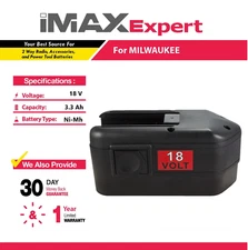 18V 3.3Ah NiMh Battery for Milwaukee 48-11-2200, 48-11-2230, 48-11-2232
