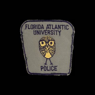 RARE Vintage Florida Atlantic University Police POLICE PATCH Cheesecloth
