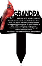 Christmas Grave Decorations for Cemetery Cardinal Memorial Gift Markers Metal Ca