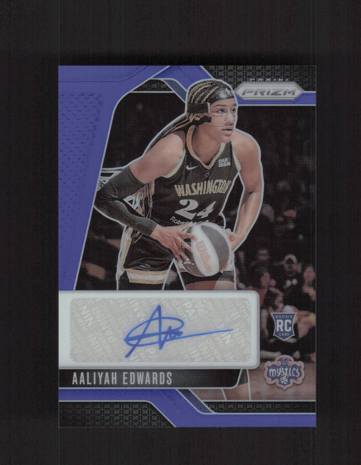 2024 Prizm WNBA #SG-AE Aaliyah Edwards Signatures Blue /75 AUTO