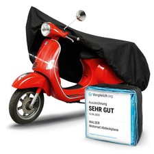 Motorrad Abdeckplane aus PVC, Vespa Abdeckplane S - 185x90x110 cm schwarz
