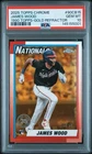 2025 Topps Chrome James Wood 1990 RC Gold Refractor #/50 Nationals PSA 9 Mint