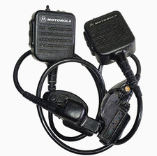 2 OEM Motorola NMN6251A XTS5000 XTS PSM PTT Remote Speaker Mic 18  Straight Lot