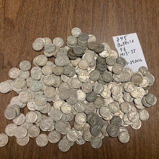 Large lot of more than 240 Buffalo Nickels 1913 1938 all coins have dates