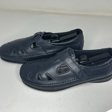 SAS Roamer Women’s 11W Navy Leather Comfort Walking Shoes Tripad USA Made