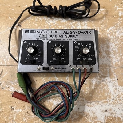 Vintage Sencore BE156 Align-O-Pak 7 in 1 DC Bias Supply Tube TV Tester Works