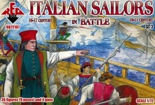 Red Box Figures 72107 1/72 Italian Sailors in Battle XVI-XVII Century 36 w/4 Gu