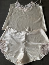 Vintage Victoria's Secret Camisole Set Cream with lace. Size 7