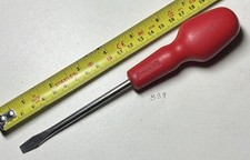 Stanley Vintage Red Handle Flat Head Screwdriver