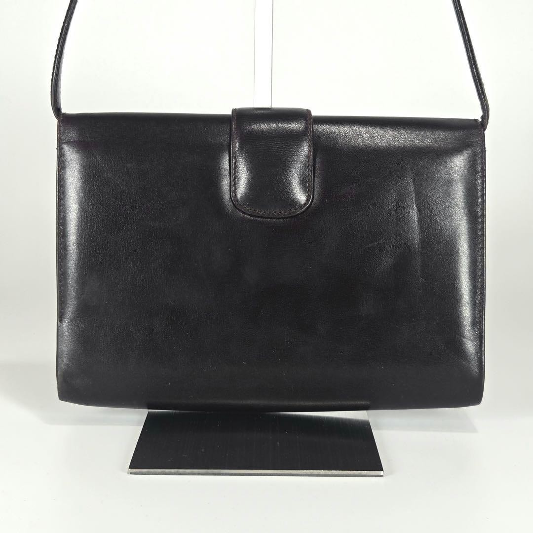 GUCCI Vintage Interlocking Leather Canvas Shoulder Bag Brown Authentic FromJapan — image 16