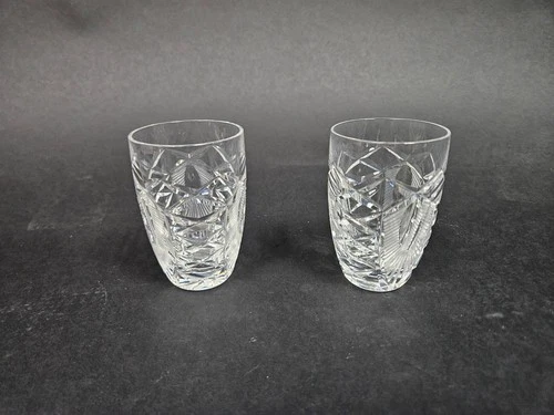 EEB08. Pair of Vintage Waterford Crystal Juice Glass or Double Shot Glass