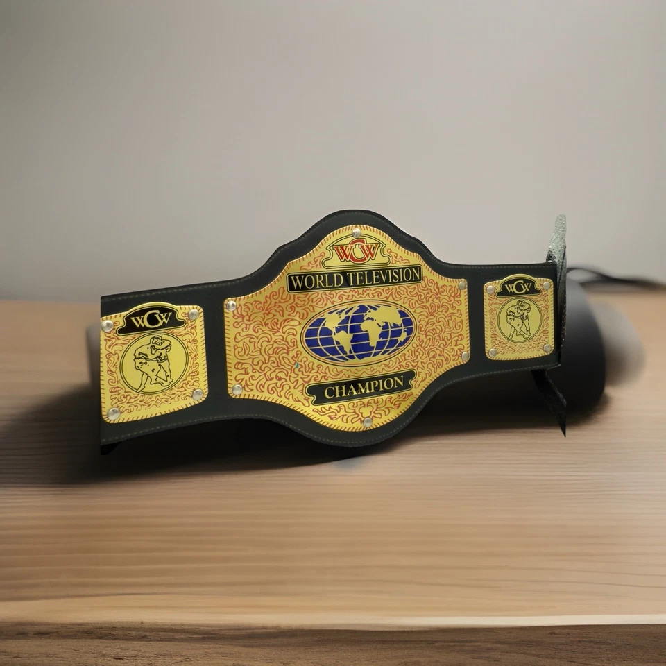 WCW World Television (TV) Championship Belt Title 2000 Figures Toy Co Rare - Image 3 of 4