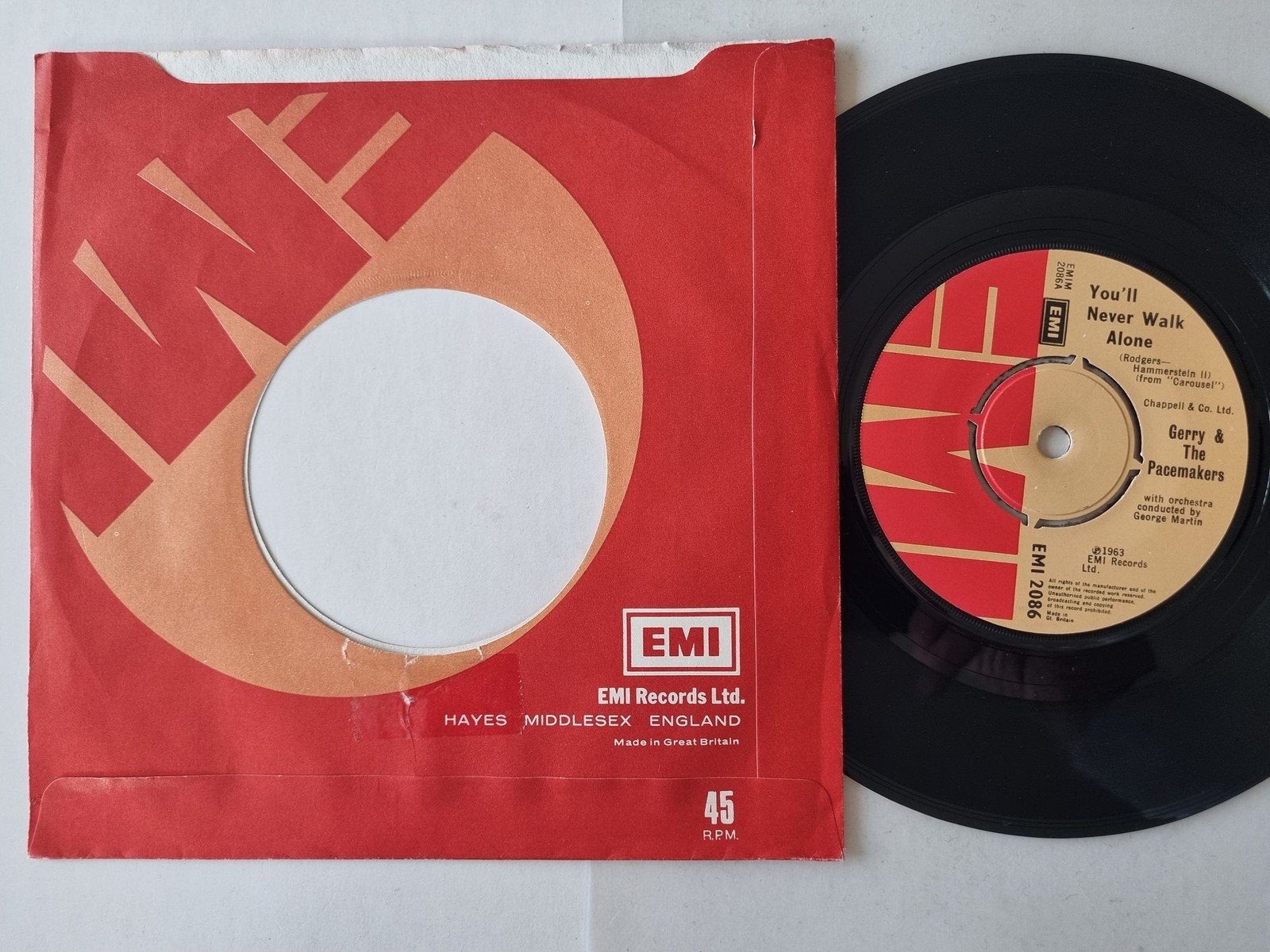 Gerry & The Pacemakers - You'll Never Walk Alone 7'' Vinyl EP UK