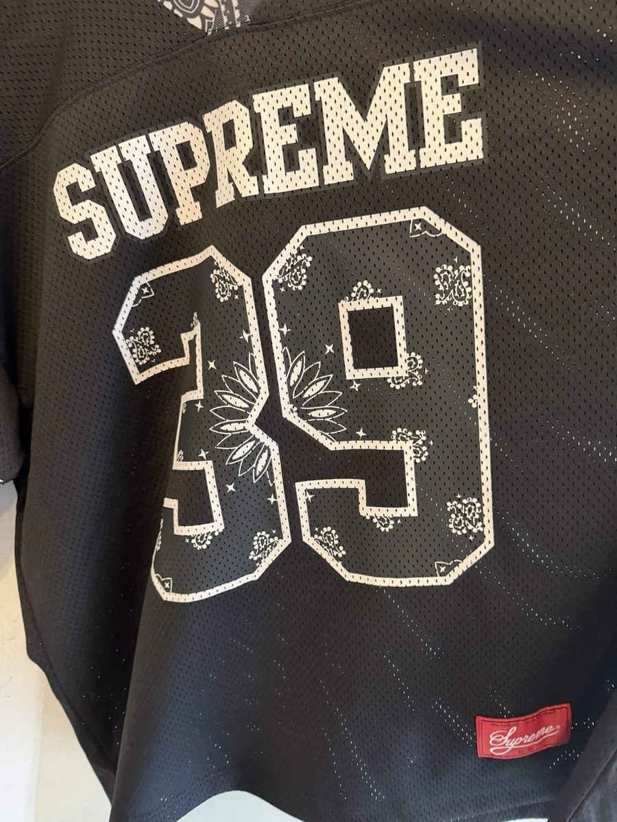 シャツ Supreme 2025ss bandana football Jersey Supreme Bandana Football Jersey Black SS25 Authentic Fall/Summer