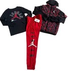 BOYS SIZE LARGE NIKE JORDAN TOPS, HOODIES & JOGGERS BACK TO SCHOOL CLOTHING LOT — photo 2