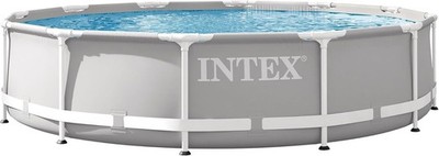 Above Ground Pool, 12'x30'' Round Prism Frame, Puncture/Rust Resistant, 1718 Gal