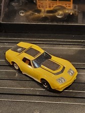 Aurora AFX Ho Slot Car No. 1703 Yellow  Black Corvette C3 A Production NICE