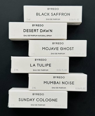 6 x Byredo Perfume Collection Sample Spray 2ml Each